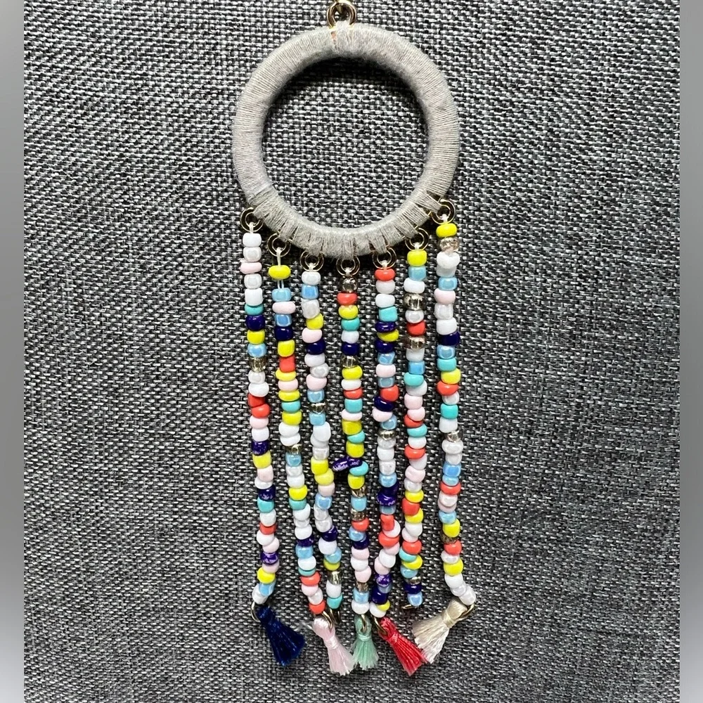 Sugarfix Long Beaded Tassel Necklace, rainbow, boho,‎ bohemian, multi-colored